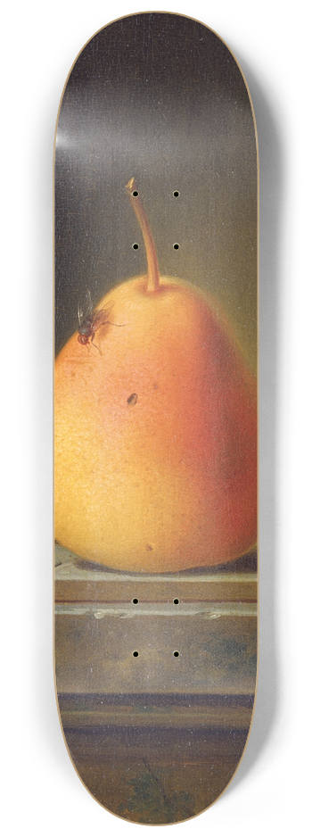 Justus Juncker - Still Life With Pear And Insects 8.25 inch art skate deck