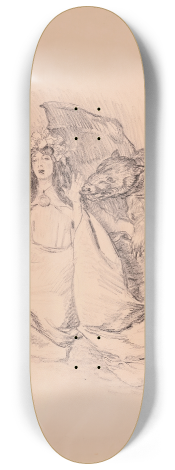 Jzef Mehoffer - The scared princess 8.25 inch art skate deck