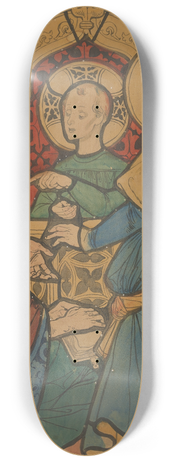 Jzef Mehoffer - Twelve-Year-Old Christ Teaching in the Temple 8.25 inch art skate deck