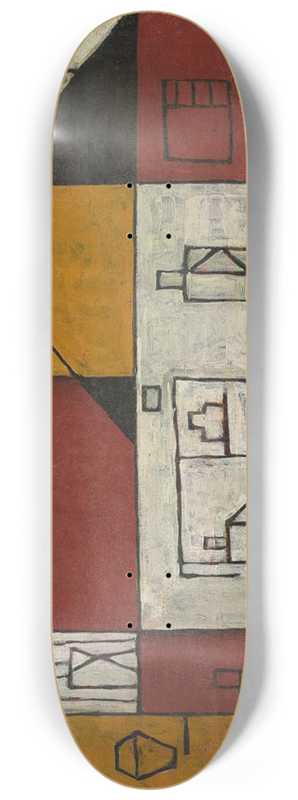 Joaqun Torres-Garca - Rue no. 2 (Paisaje constructivista) 8.25 inch art skate deck