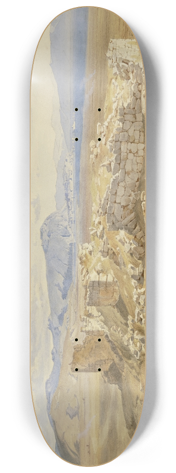 Karl Friedrich Harveng - Ruinen von Tiryns 8.25 inch art skate deck