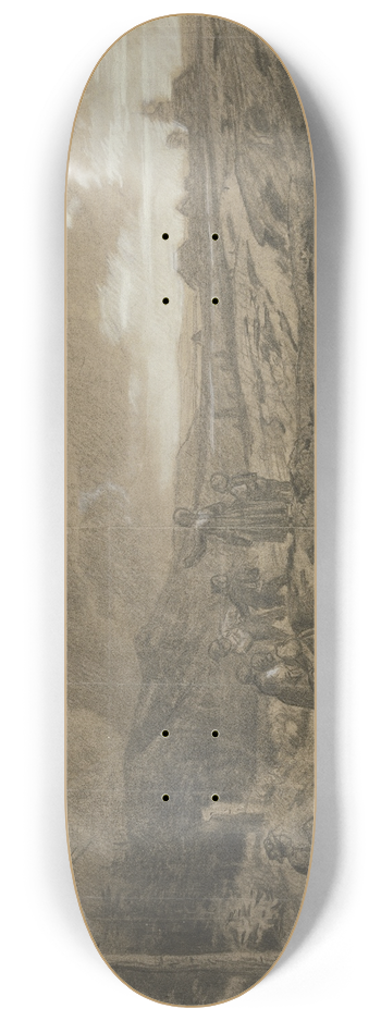 Karl Friedrich Harveng - Schwarzwlder Schuljugend bei heraufziehendem Gewitter 8.25 inch art skate deck