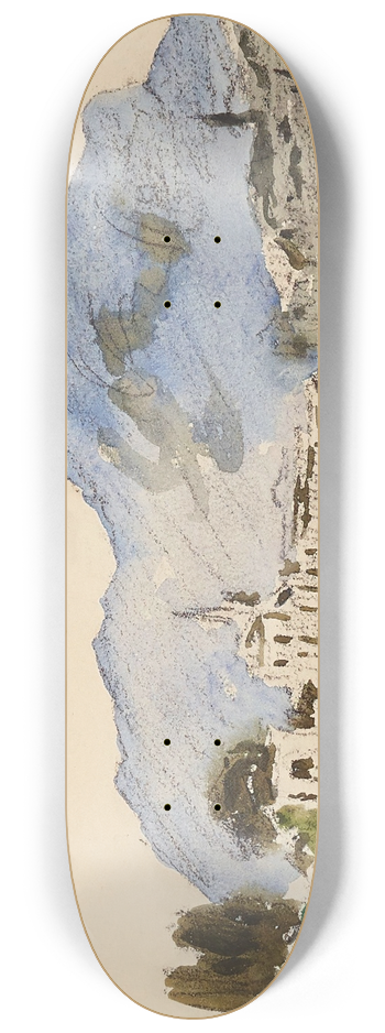 Johan Barthold Jongkind - Environs de Grenoble 8.25 inch art skate deck