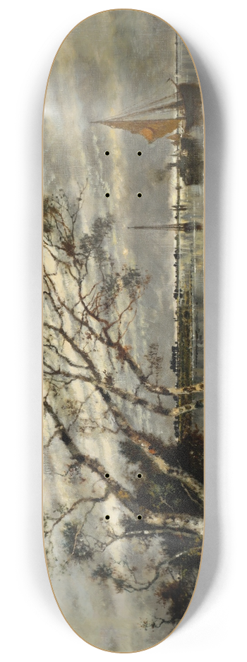 Karl Heffner - Landschaft an der Nordsee 8.25 inch art skate deck
