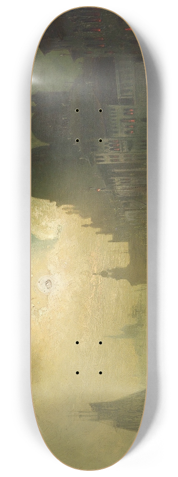 Karl Kaufmann - A Moonlit Night over Venice 8.25 inch art skate deck