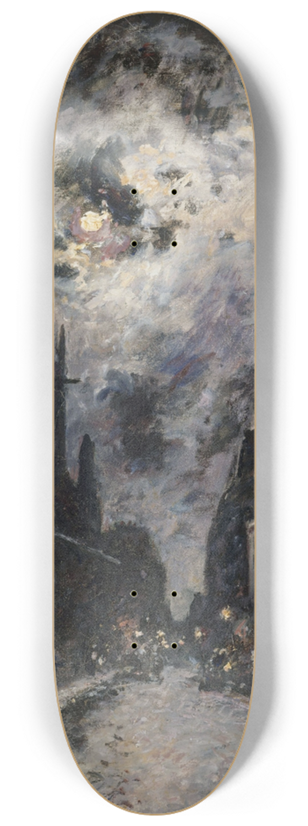 Johan Barthold Jongkind - La Rue Saint-Sverin, actuel 5me arrondissement. 8.25 inch art skate deck