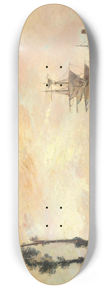 Johan Barthold Jongkind - La Seine Prs De Rouen 8.25 inch art skate deck