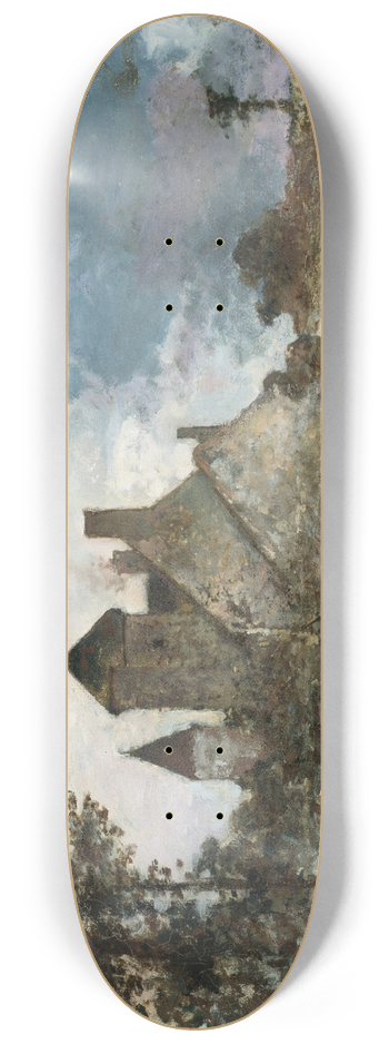 Johan Barthold Jongkind - Le Chautay (Nivre) 8.25 inch art skate deck