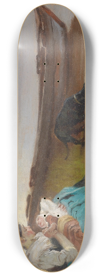Karl Raupp - Mutter mit Kind am Ufer des Sees 8.25 inch art skate deck