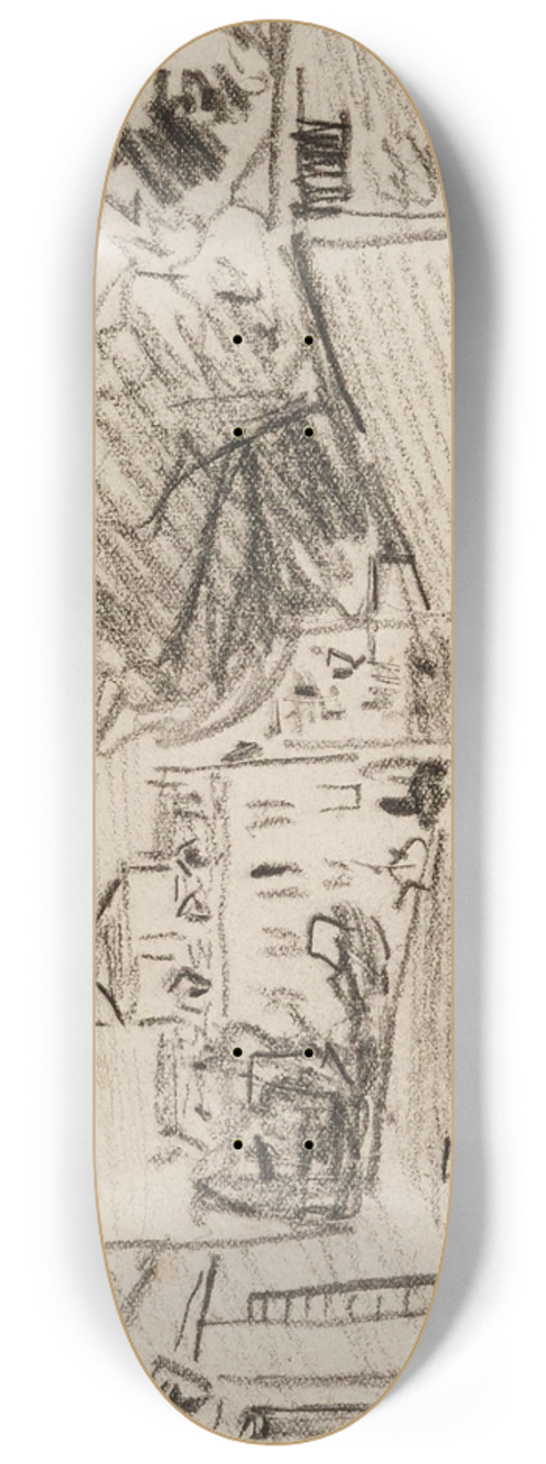 Johan Barthold Jongkind - Rue Cassini. 9me arrondissement 8.25 inch art skate deck