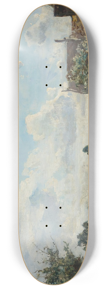 Johan Barthold Jongkind - Rue  Saint-Parize-Le-Chtel, Prs De Nevers 8.25 inch art skate deck