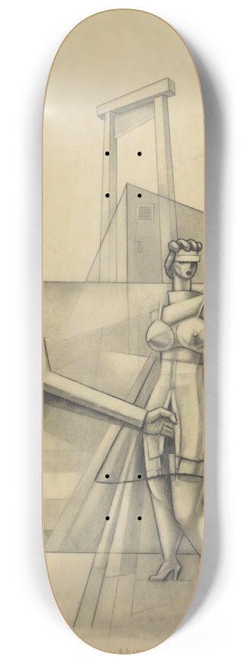 Karl Wiener - Das vergewaltigte Recht 8.25 inch art skate deck