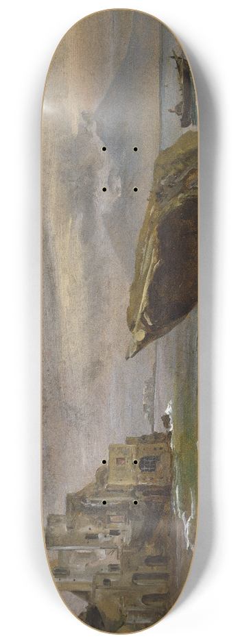 Johan Christian Dahl - Beach near Posillipo 8.25 inch art skate deck