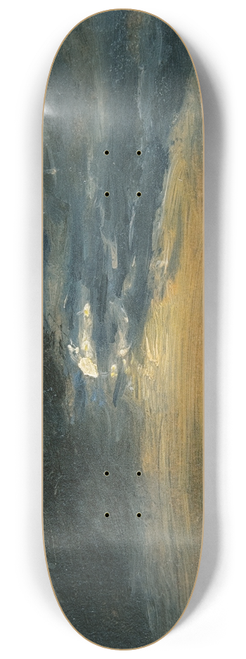 Johan Christian Dahl - Clouds In Moonlight 8.25 inch art skate deck