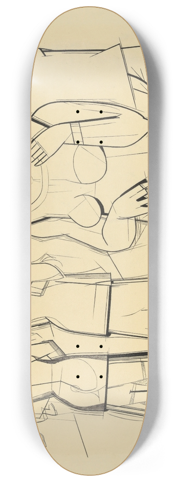 Karl Wiener - Strae mit Mdchen 8.25 inch art skate deck