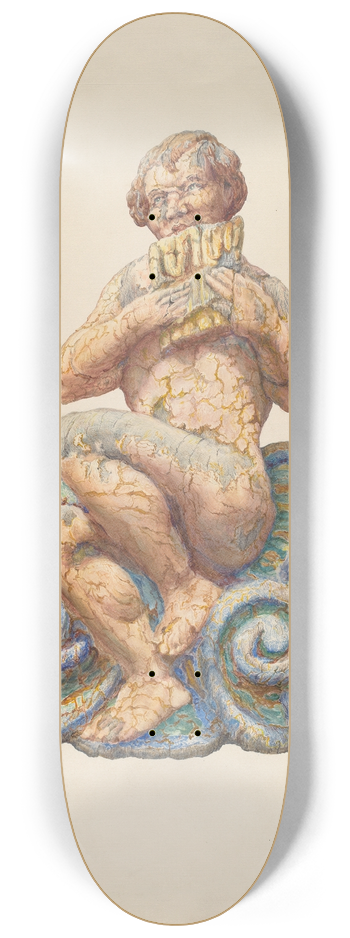 Katharine Merrill - Circus Wagon Figure  Pan 8.25 inch art skate deck
