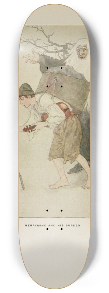 Katharine Pyle - Merrymind and his burden 8.25 inch art skate deck