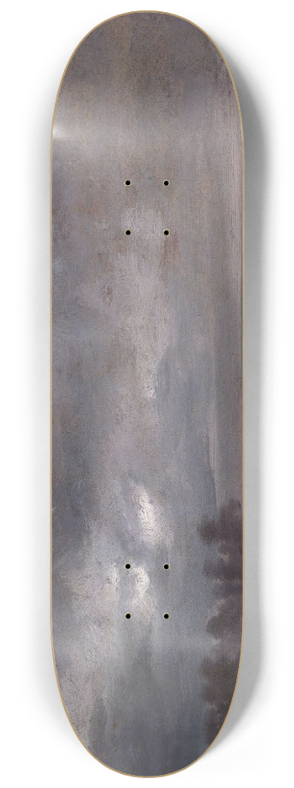 Johan Christian Dahl - The Elbe in Rain 8.25 inch art skate deck