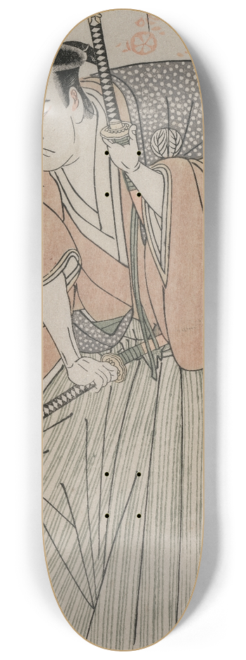 Katsukawa Shun'ei - Onoe Matsusuke I as a Samurai Standing Beneath a Cherry Tree 8.25 inch art skate deck