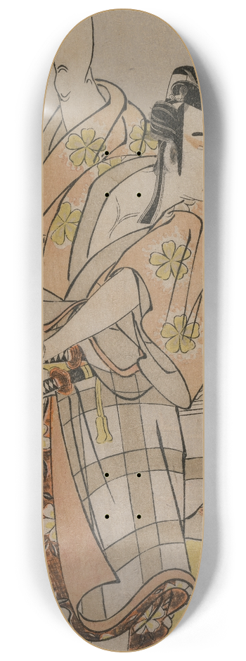 Katsukawa Shunk - Actor Ichikawa Yaoz II as Sakuramaru 8.25 inch art skate deck