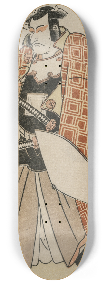 Katsukawa Shunk - Ichikawa Danjuro V as a Travelling Warrior 8.25 inch art skate deck
