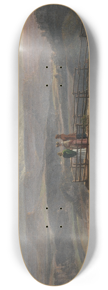 Johan Christian Dahl - View from Bastei 8.25 inch art skate deck