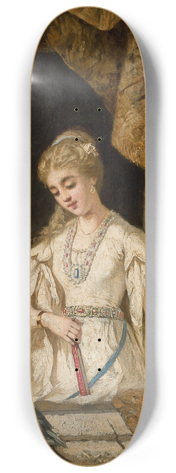 Kazimierz Mirecki - Woman in the Window 8.25 inch art skate deck
