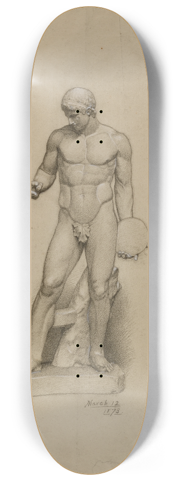 Kenyon Cox - (Untitled) (Greco-Roman Discus Thrower) 8.25 inch art skate deck