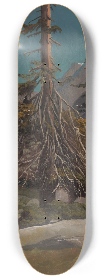 Knud Baade - Study of Trees in the Alps 8.25 inch art skate deck