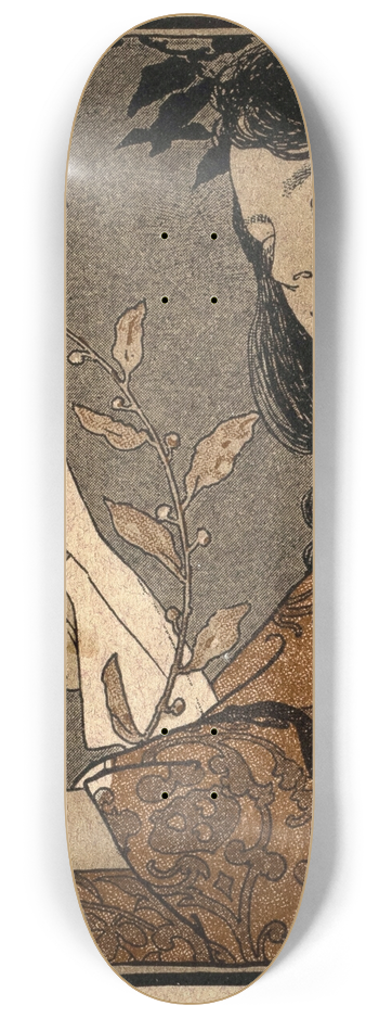 Koloman Moser - Lesendes Mdchen 8.25 inch art skate deck