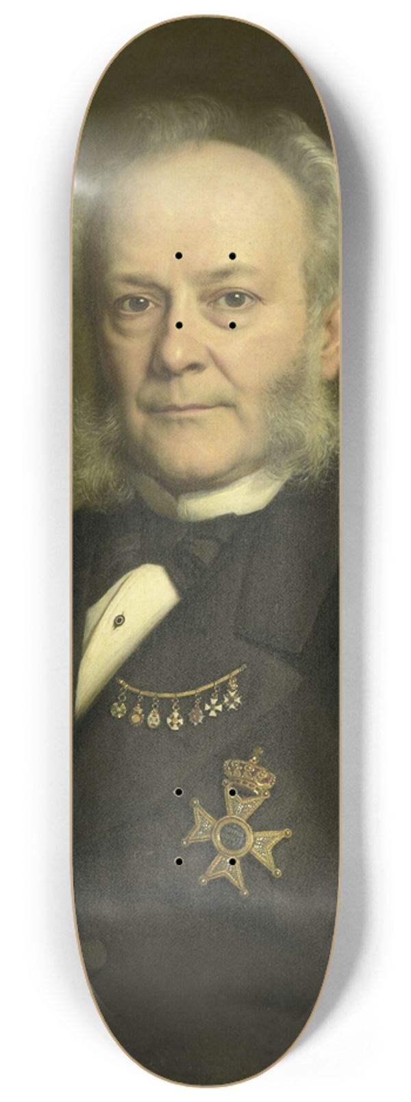 Johan Heinrich Neuman - Pieter Mijer (1812-81). Gouverneur-generaal van Nederlands Oost Indi 8.25 inch art skate deck