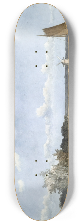 Johan Hendrik Weissenbruch - Along The Trekvliet Near The Geestbrug, Voorburg 8.25 inch art skate deck