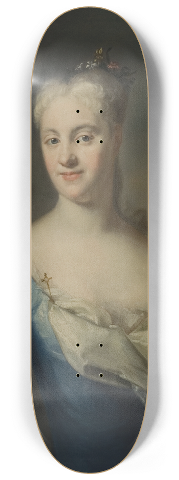 Johan Henrik Scheffel - Hedvig Elisabet Paulin, 1716-1806 8.25 inch art skate deck