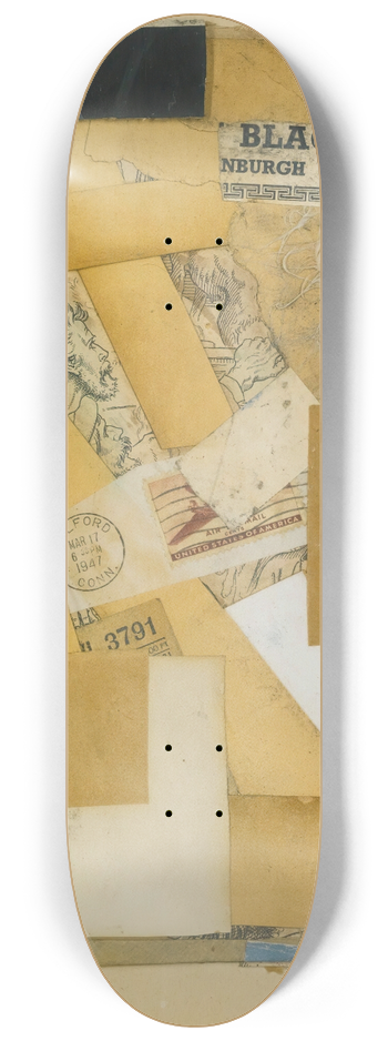 Kurt Schwitters - Black Nburgh 8.25 inch art skate deck