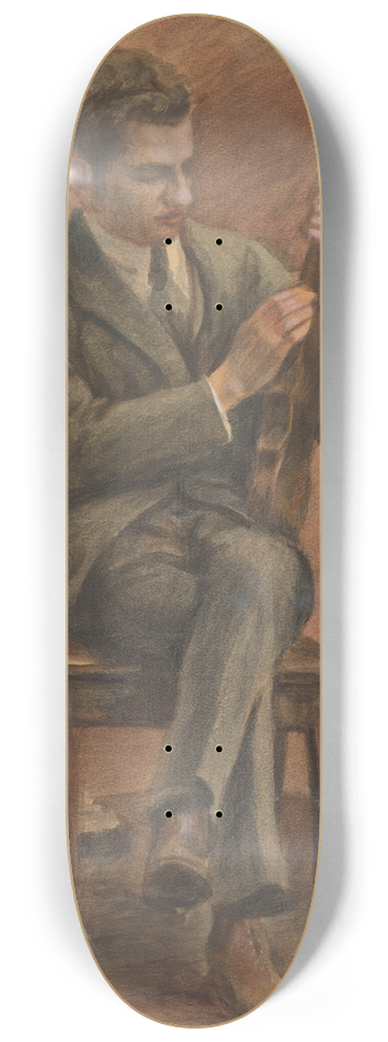 Ladislav Tresko - Study of a Seated Violinist 8.25 inch art skate deck