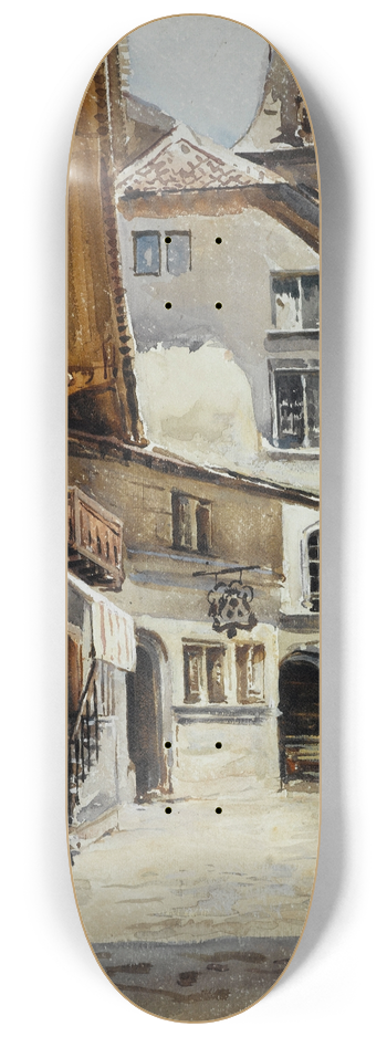 Laure Brouardel - Exposition de 1900, le village Suisse 8.25 inch art skate deck