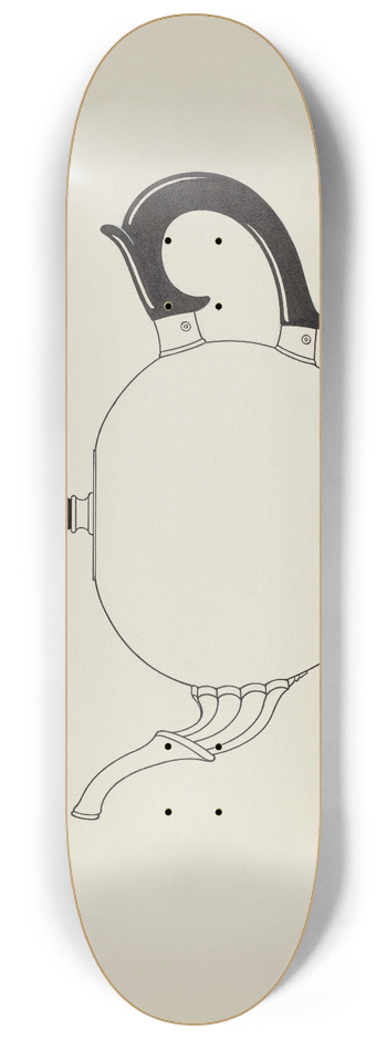 Lawrence Flynn - Silver Teapot 8.25 inch art skate deck