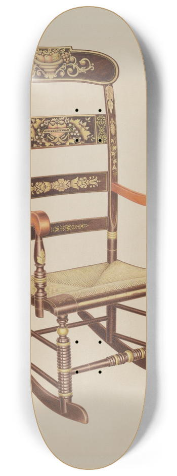 Lawrence Flynn - Stencilled Rocker 8.25 inch art skate deck