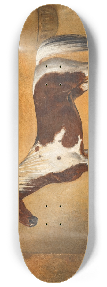 Johann Adam Klein - A horse in a stable, 8.25 inch art skate deck