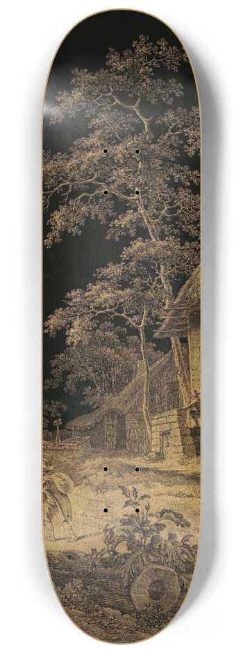 Leendert Overbeek - Shepherd at a Farmstead 8.25 inch art skate deck