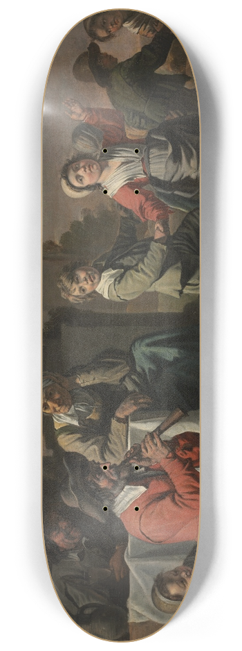Le Nain - Peasant Children Dancing 8.25 inch art skate deck