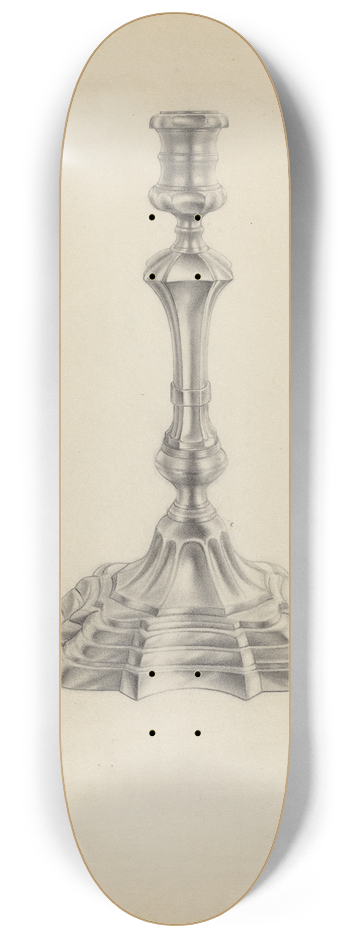 Leo Drozdoff - Silver Candlestick 8.25 inch art skate deck