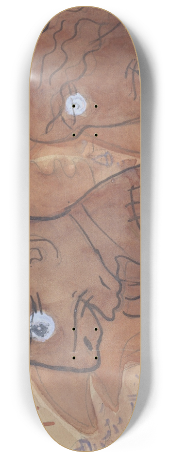 Leo Gestel - Karikatuur van Leo Gestel en zijn vrouw () 8.25 inch art skate deck