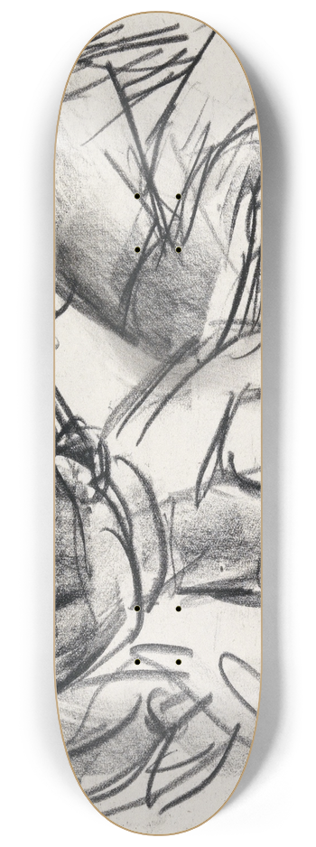 Leo Gestel - Studieblad met mannen aan het werk 8.25 inch art skate deck