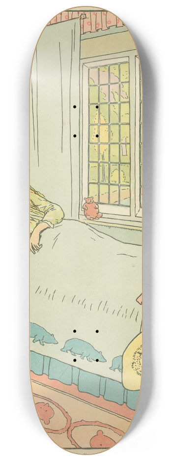 Leonard Leslie Brooke - Goldilocks asleep 8.25 inch art skate deck