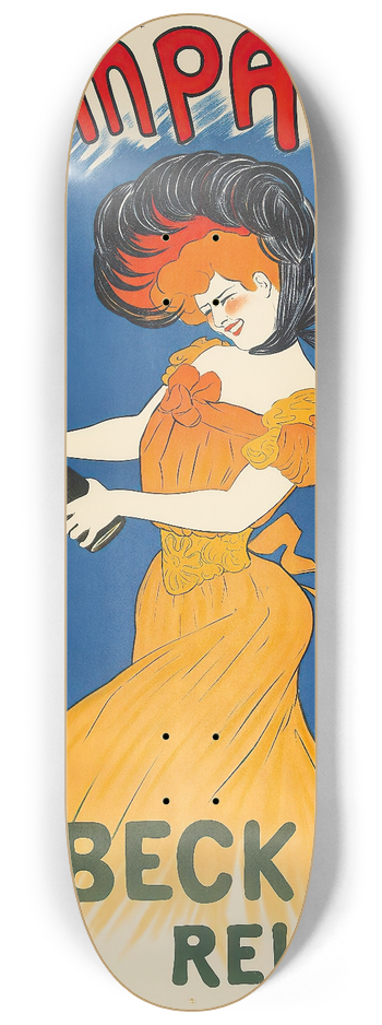 Leonetto Cappiello - Champagne Delbeck 8.25 inch art skate deck