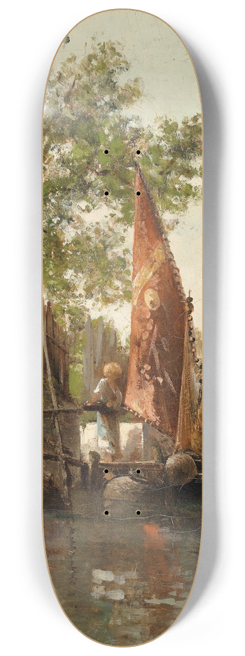 Leontine von Littrow - In der Lagune von Venedig 8.25 inch art skate deck