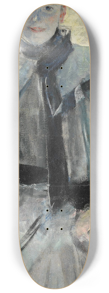Leon Wyczkowski - Portrait of Wanda Kossuth 8.25 inch art skate deck