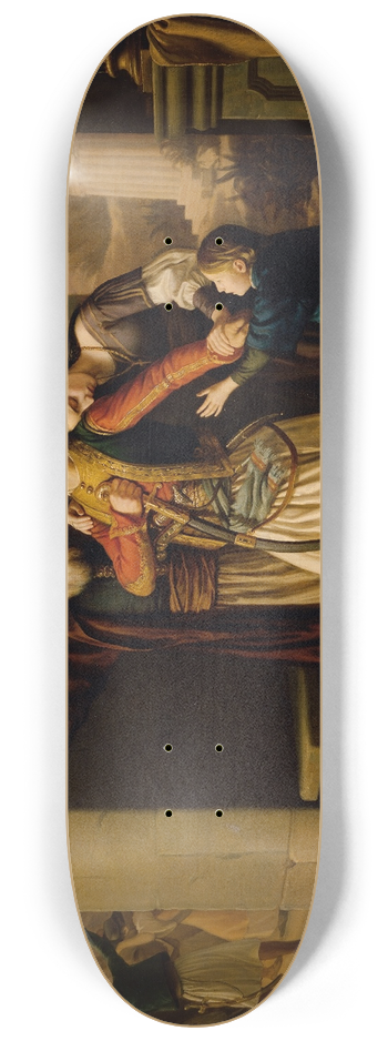 Leopold Loeffler - Ein griechischer Krieger nimmt Abschied 8.25 inch art skate deck