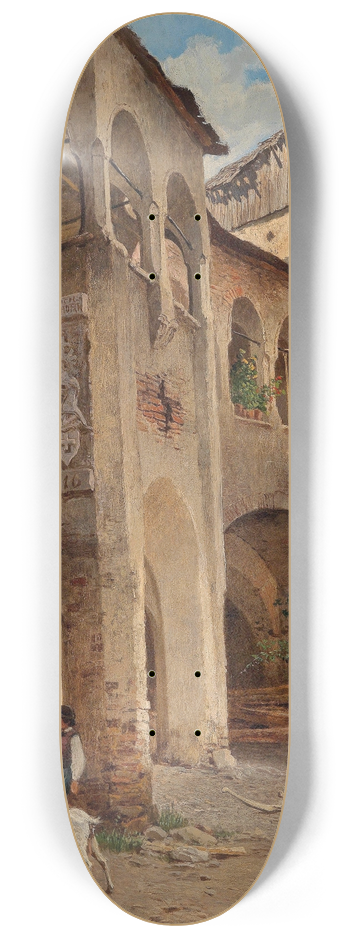 Leopold Munsch - Idylle im Deisener Hof 8.25 inch art skate deck